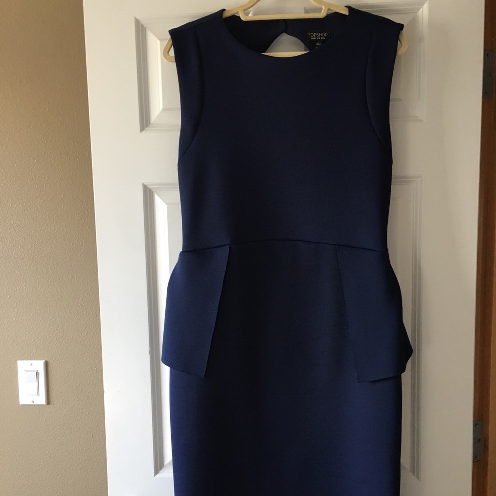 Knee Length Royal Blue Dress